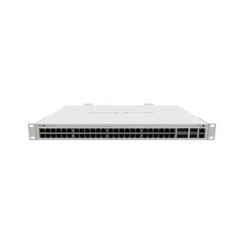 Switch Ethernet Gigabit L2 Gerido MikroTik CRS354-48G-4S+2Q+RM — 48x Gigabit RJ-45, 4x SFP+, 2x QSFP+, 10G, Montagem em rack
