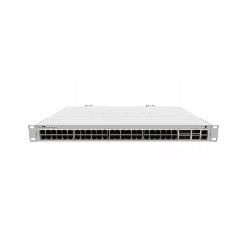 Switch Ethernet Gigabit L2 Gerido MikroTik CRS354-48G-4S+2Q+RM — 48x Gigabit RJ-45, 4x SFP+, 2x QSFP+, 10G, Montagem em rack