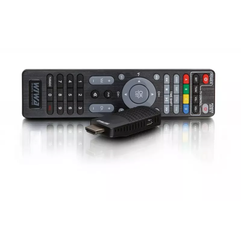 WIWA H.265 MINI recetor DVB-T/DVB-T2, H.265/HEVC, Full HD 1080p, HDMI, mini USB, PVR, preto