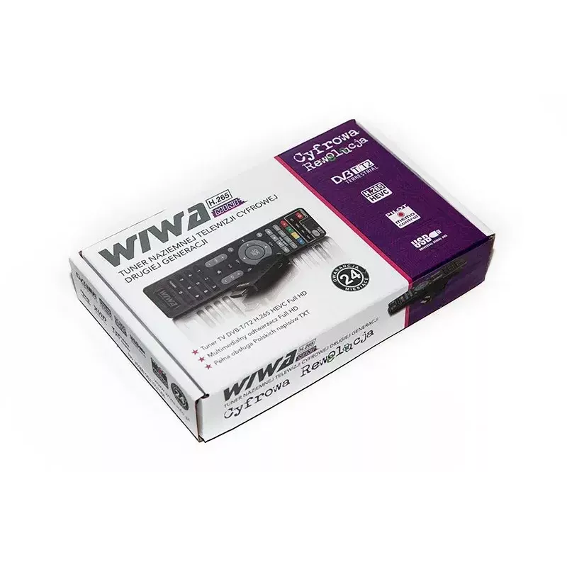 WIWA H.265 MINI recetor DVB-T/DVB-T2, H.265/HEVC, Full HD 1080p, HDMI, mini USB, PVR, preto