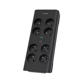Philips SPN7080BA/60 Proteção contra sobretensão Preto 8 saídas AC 2 m