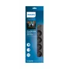 Philips SPN7080BA/60 Proteção contra sobretensão Preto 8 saídas AC 2 m