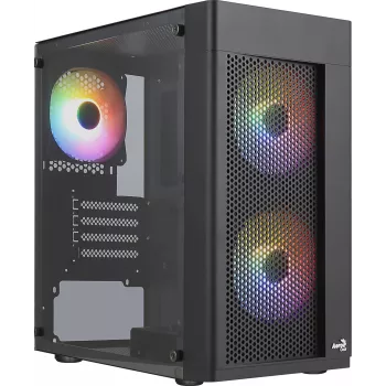 Caixa para PC Aerocool HEXFORMBKV2 Micro ATX 3 ventoinhas FRGB preto