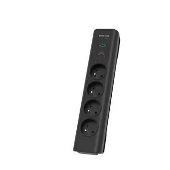 Proteção contra sobretensão Philips SPN7040BA/60 6 tomadas AC 600 J 2 m preto