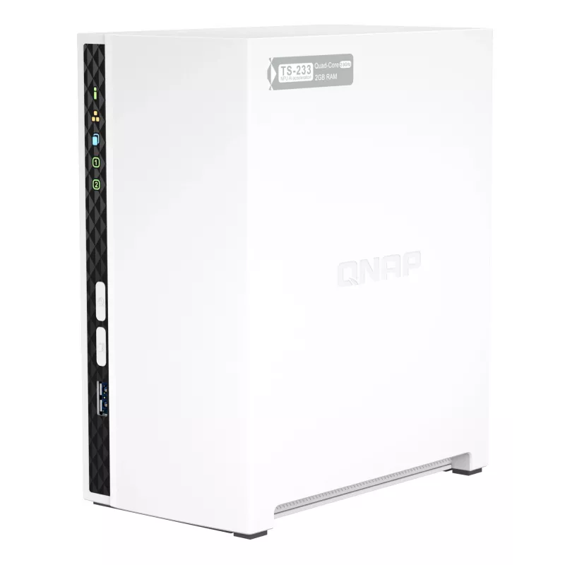 Servidor NAS/Storage QNAP TS-233 Tower ARM Cortex-A55 2 GB 0 TB QNAP QTS branco