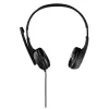 Headset Hama Essential HS 300 com fios de arcoheadband chamadas/música cinzento
