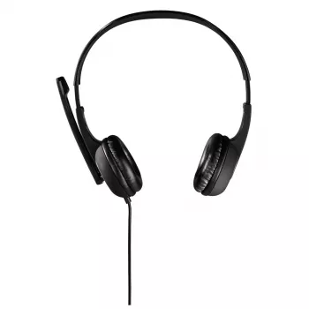 Headset Hama Essential HS 300 com fios de arcoheadband chamadas/música cinzento