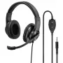 Hama HS-P350 auscultadores com microfone para PC de escritório, pretos