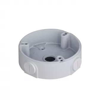 Caixa de ligação DAHUA PFA136 — branco, rosca de 1/2 polegadas, Ø11 cm, altura 33,5 mm, carga máx. 1 kg