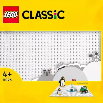 Placa de construção LEGO 11026 — placa de base 32x32 pinos, branco