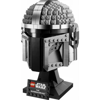 Brinquedo de construção LEGO Capacete Mandaloriano 75328 — modelo de exposição Star Wars, peça de colecionador para construir, 584 peças, idade 18+