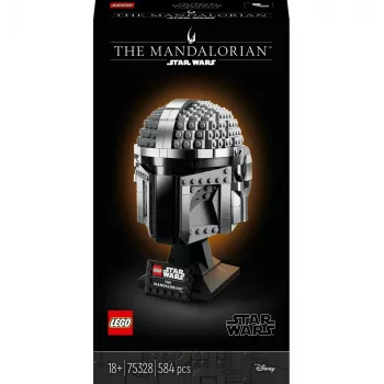 Brinquedo de construção LEGO Capacete Mandaloriano 75328 — modelo de exposição Star Wars, peça de colecionador para construir, 584 peças, idade 18+