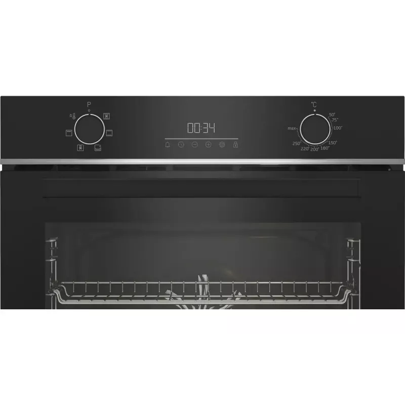 Forno elétrico de encastrar BEKO BBIE17301BD, 72 L, convecção, grelhador, limpeza a vapor, aço inoxidável