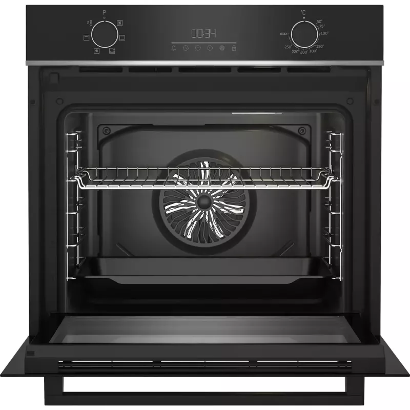 Forno elétrico de encastrar BEKO BBIE17301BD, 72 L, convecção, grelhador, limpeza a vapor, aço inoxidável