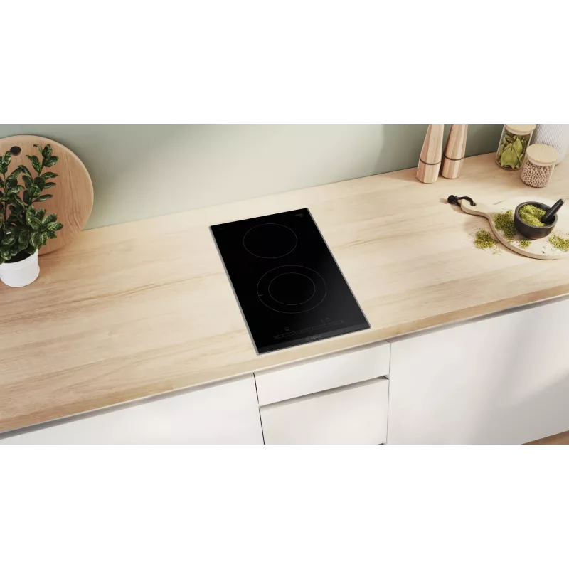 Placa Bosch Serie 6 PKF375FP2E Preto Encastre 30 cm Placa vitrocerâmica 2 zonas de cozedura