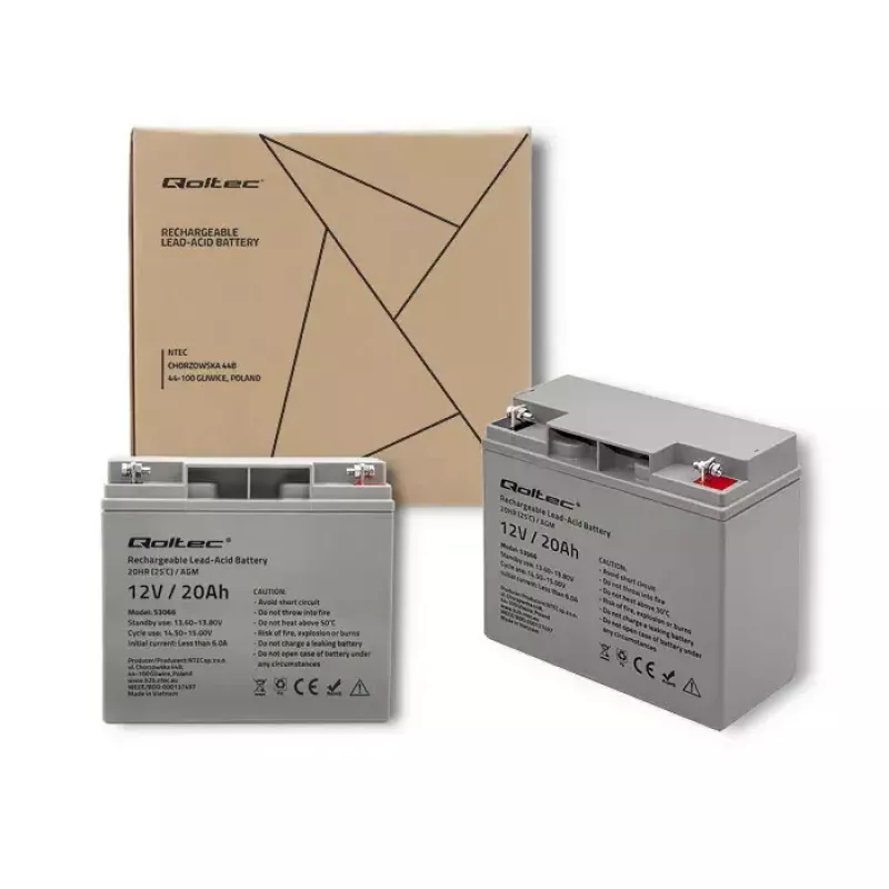 Bateria de UPS Qoltec 53066 Chumbo-ácido AGM 12 V 20 Ah