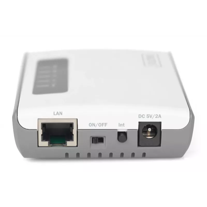 Servidor de rede WLAN NAS USB Hub Servidor de impressão DIGITUS 2 portas USB 2.0