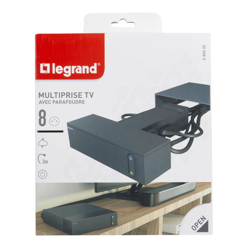Extensão de energia Legrand 049430 2 m 8 tomada(s) AC Interior Preto