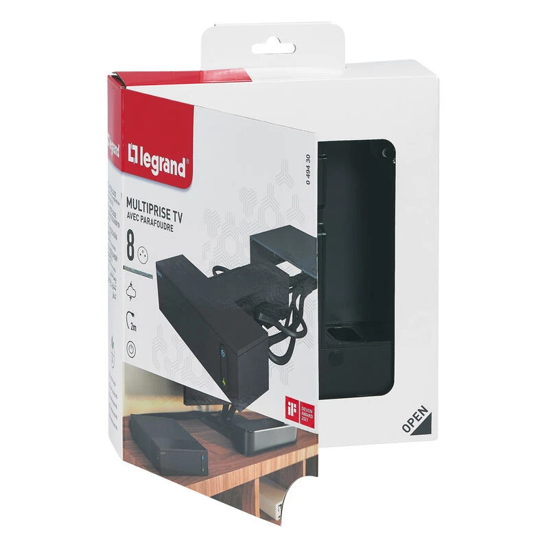 Extensão de energia Legrand 049430 2 m 8 tomada(s) AC Interior Preto