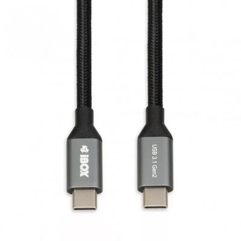 Cabo USB-C para USB-C IBOX IKUMTC31G2 USB 3.2 Gen 2, 1 m, preto