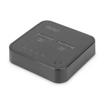 Estação de acoplamento Digitus Dual M.2 NVMe SSD USB-C função de clonagem offline
