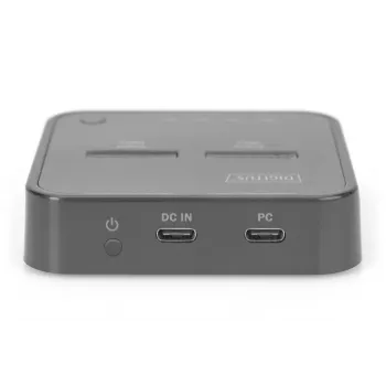 Estação de acoplamento Digitus Dual M.2 NVMe SSD USB-C função de clonagem offline