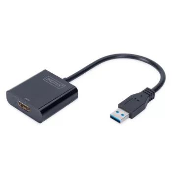 Adaptador DIGITUS USB 3.0 para HDMI entrada USB, saída HDMI, resolução até 1080p