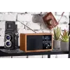 Rádio portátil Adler AD 1184 com sintonizador digital DAB+/FM/AM, Bluetooth 5.0, 15W, SD/USB, despertador, preto/madeira