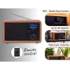 Rádio portátil Adler AD 1184 com sintonizador digital DAB+/FM/AM, Bluetooth 5.0, 15W, SD/USB, despertador, preto/madeira