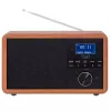 Rádio portátil Adler AD 1184 com sintonizador digital DAB+/FM/AM, Bluetooth 5.0, 15W, SD/USB, despertador, preto/madeira