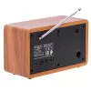 Rádio portátil Adler AD 1184 com sintonizador digital DAB+/FM/AM, Bluetooth 5.0, 15W, SD/USB, despertador, preto/madeira
