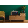 Rádio portátil Adler AD 1184 com sintonizador digital DAB+/FM/AM, Bluetooth 5.0, 15W, SD/USB, despertador, preto/madeira