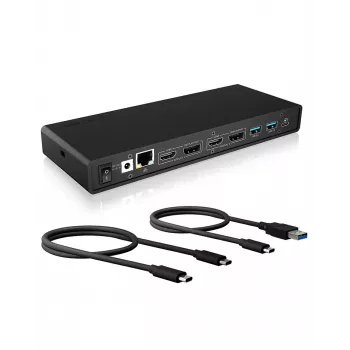 ICY BOX IB-DK2245AC com fios USB 3.2 Gen 1 (3.1 Gen 1) Type-C preto