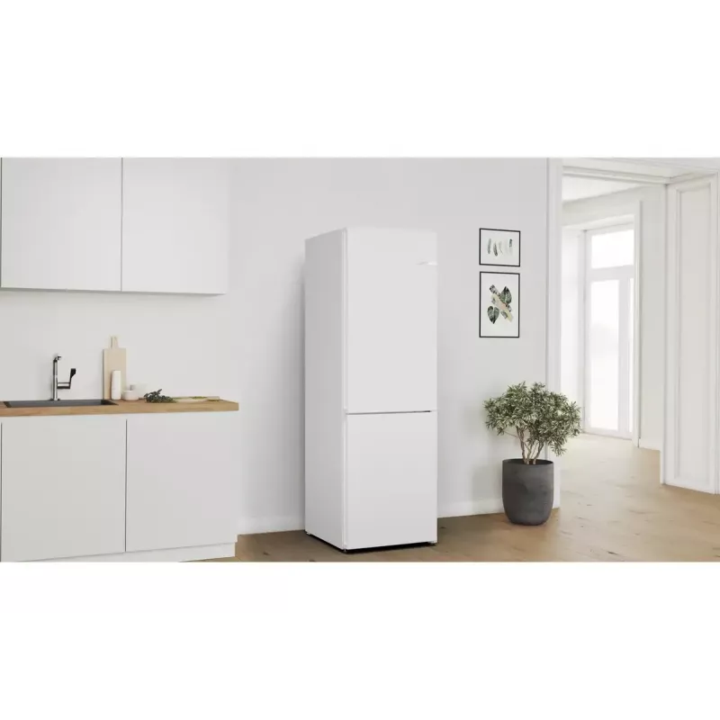 Combinado frigorífico-congelador Bosch Serie 4 KGN362WDF — autónomo, 321 L (218 L frigorífico / 103 L congelador), congelador em baixo, NoFrost, branco