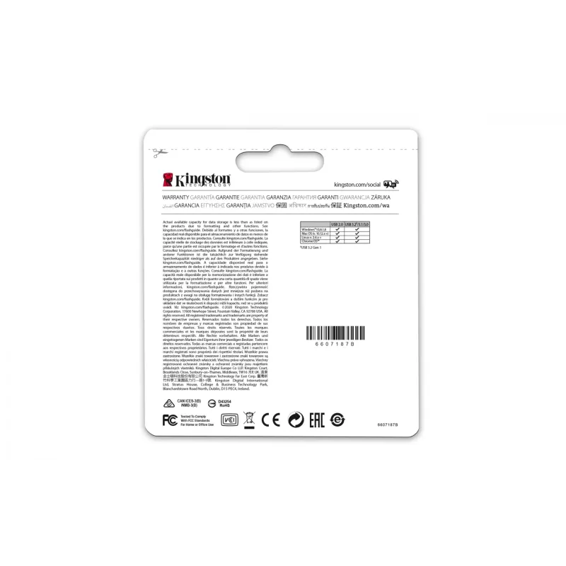 Kingston Technology DataTraveler 64GB Micro 200MB/s Metal USB 3.2 Gen 1