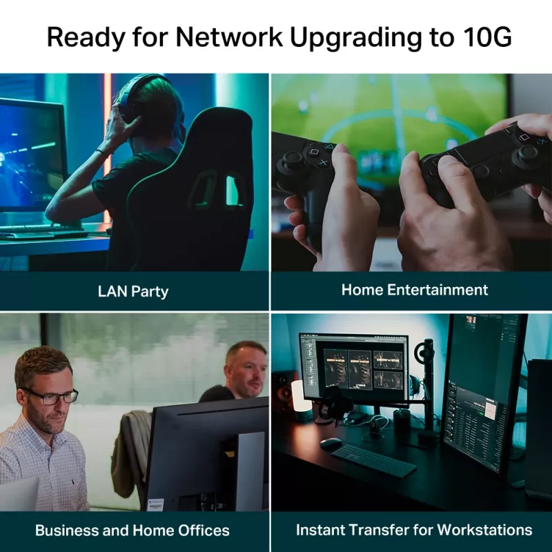Switch não gerido TP-Link TL-SX105 5 Portas 10G Desktop Switch