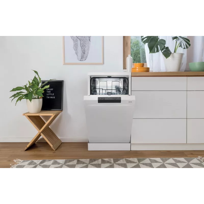 Máquina de lavar louça de instalação livre Gorenje GS520E15W — 9 conjuntos de louça, 47 dB, 448×600×845 mm, 9 L/ciclo
