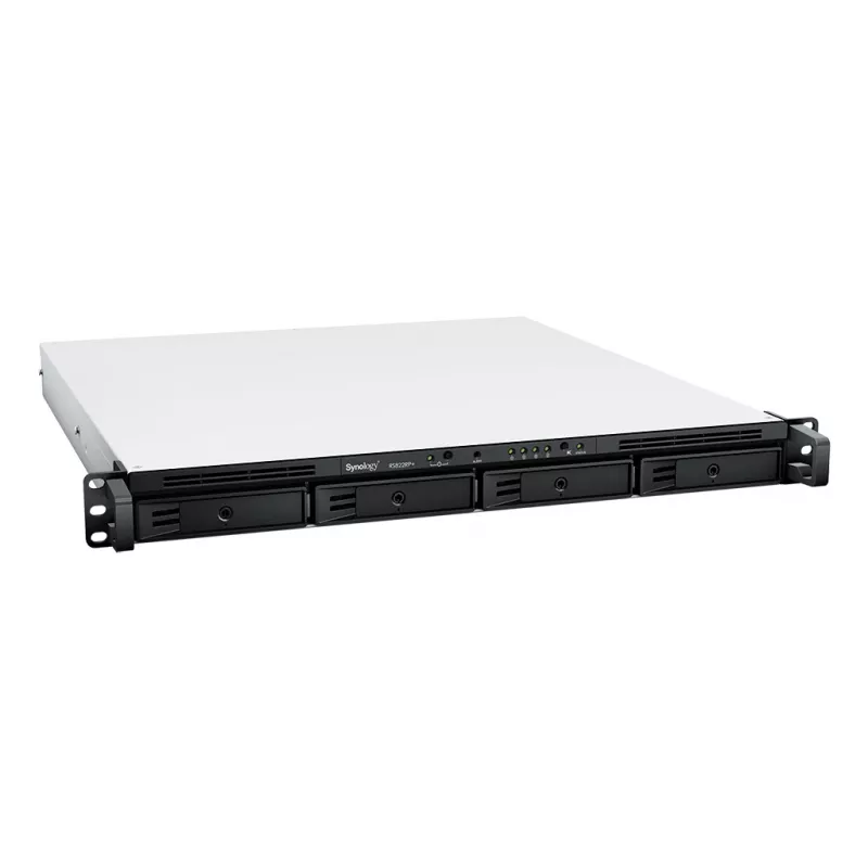 SYNOLOGY Rack Station RS822RP+ 1U 4-Bay Servidor NAS Barebone com fonte de alimentação redundante