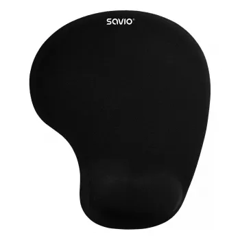 Tapete de rato SAVIO MP-01B apoio de pulso em gel 3 mm de espessura 230×190 mm preto