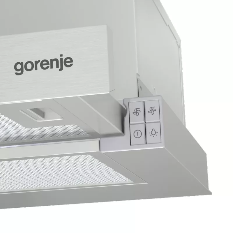 Exaustor de encastrar Gorenje TH62E3X, filtro de alumínio, nível de ruído: médio