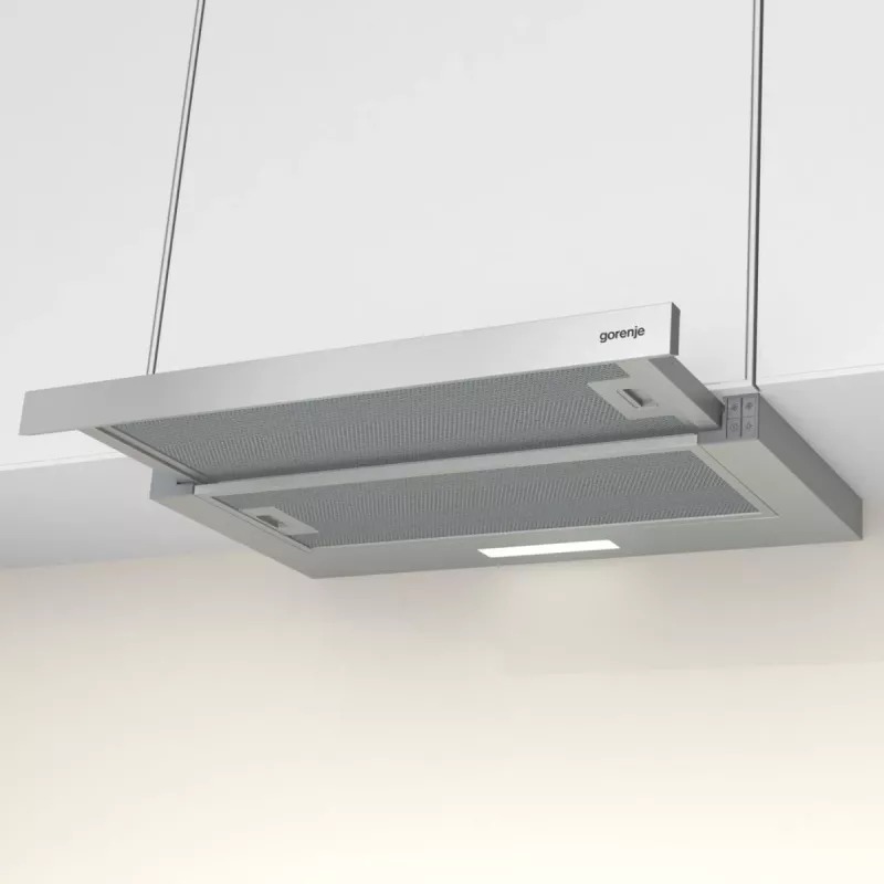 Exaustor de encastrar Gorenje TH62E3X, filtro de alumínio, nível de ruído: médio