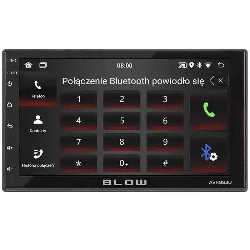 BLOW AVH-9930 autorrádio 2DIN, ecrã tátil de 7", GPS, Android 11, Bluetooth, preto