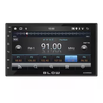 BLOW AVH-9930 autorrádio 2DIN, ecrã tátil de 7", GPS, Android 11, Bluetooth, FM/AM, USB, AUX, preto