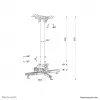 Suporte de teto Neomounts CL25-540BL1 preto 35 kg