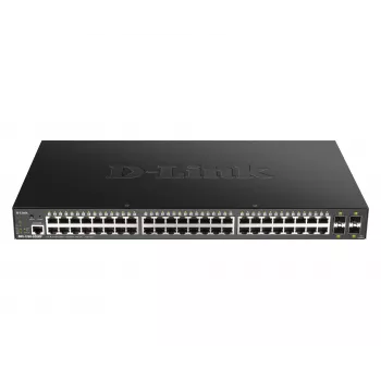 D-Link switch gerido smart de 48 portas Gigabit com 4 x 10G SFP+, 370 Watt