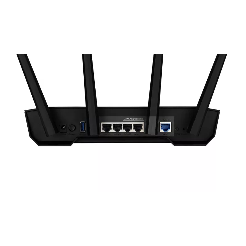 Router sem fios ASUS TUF Gaming AX3000 V2 Gigabit Ethernet dual band (2,4 GHz / 5 GHz) preto, laranja