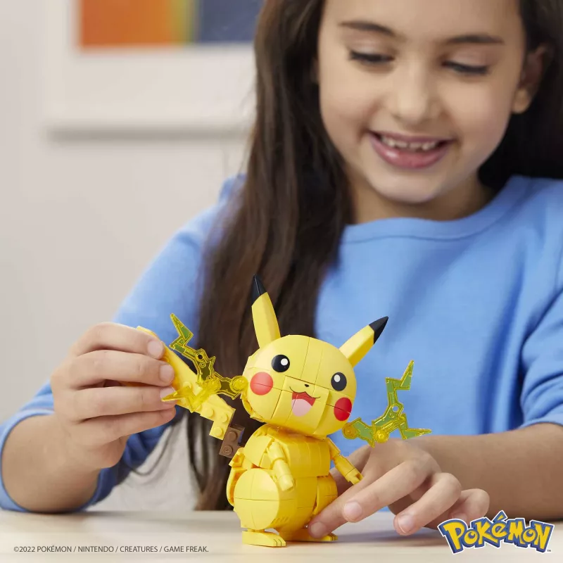 MEGA Pokémon conjunto de construção Pikachu (211 peças) com 1 figura de ação para crianças