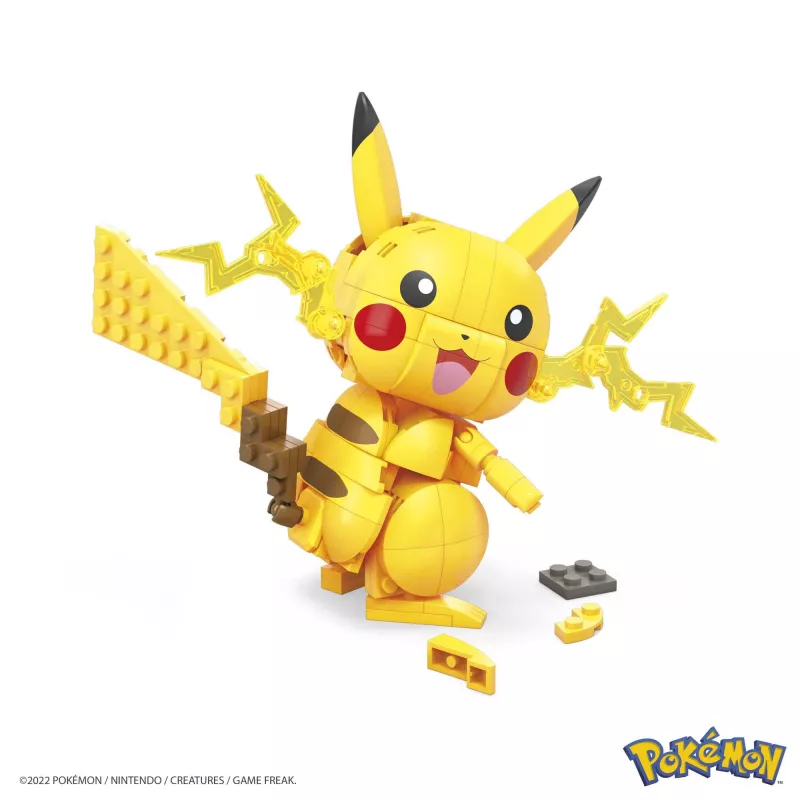 MEGA Pokémon conjunto de construção Pikachu (211 peças) com 1 figura de ação para crianças