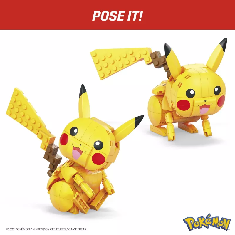 MEGA Pokémon conjunto de construção Pikachu (211 peças) com 1 figura de ação para crianças