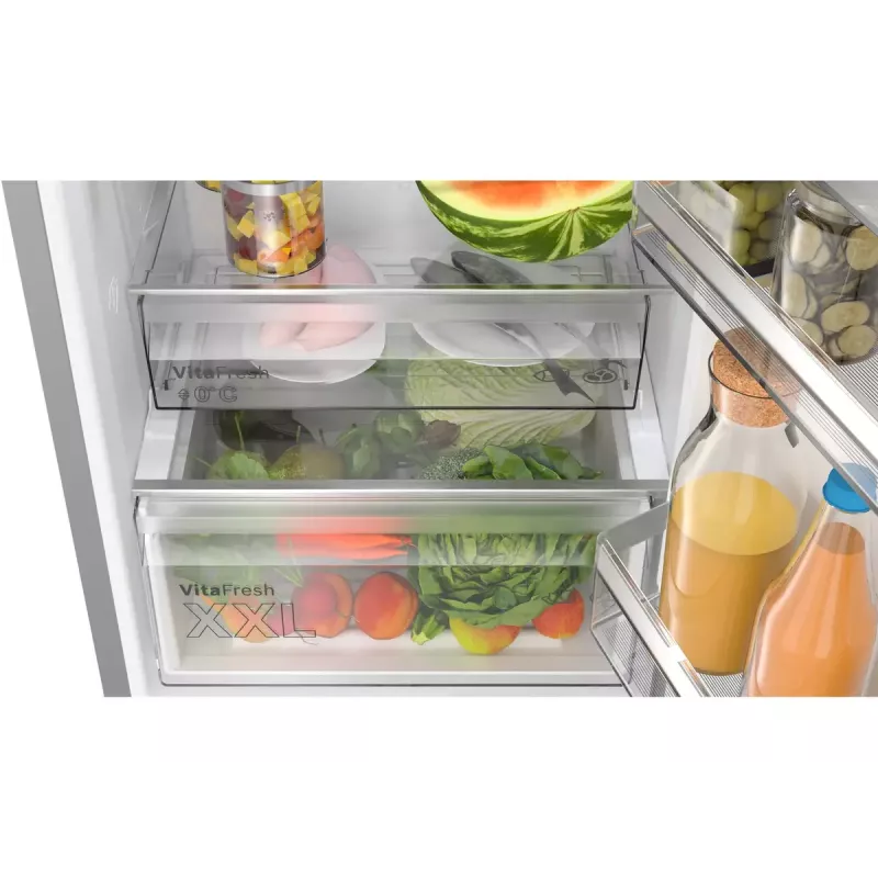 Combinado frigorífico-congelador Bosch Serie 4 KGN362IDF, independente, 321 L total (218 L frigorífico / 103 L congelador), aço inoxidável, congelador em baixo